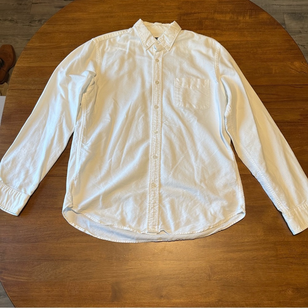 J.Crew White Oxford shirt Men’s M